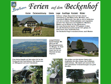 Tablet Screenshot of beckenhof-schwarzwald.de